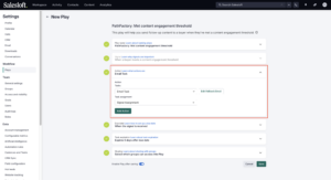 Edit the play action within Salesloft